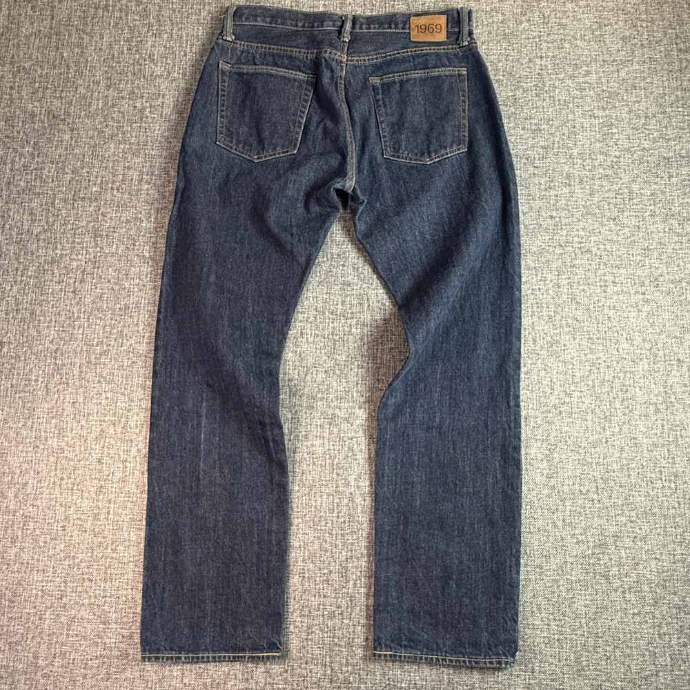 Gap 1969 Japanese Selvedge Jeans Mens Indigo Blue Denim Straight Fit | 31x30 - Picture 5 of 15